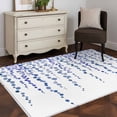 thumbnail image 3 of Area Rug for Living Room, Navy Blue Polka Dots Non-Slip Indoor Large Carpet for Bedroom/Dining Room, Vintage Abstract Art Watercolor Washable Low-Profile Rectangle Floor Mat Runner Rugs - 3 x 5 Ft, 3 of 8