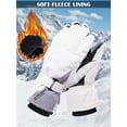 thumbnail image 2 of Gustave Winter Ski Gloves for Women Men Windproof Waterproof Touchscreen Snowboard Gloves Thermal Fleece Lined Snow Gloves for Cold Weather Skiing Cycling Driving Hiking, Black, 2 of 9