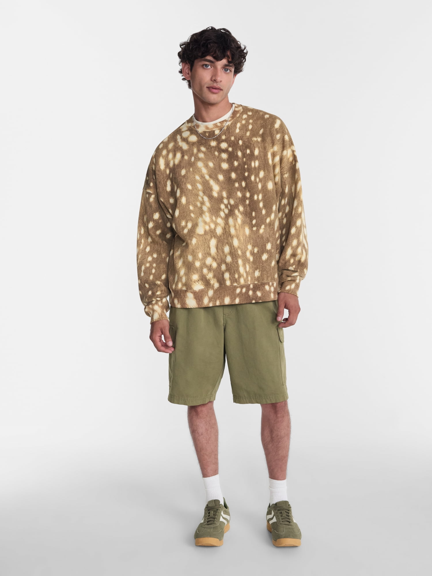 No Boundaries Crewneck Fleece Sweatshirt with Long Sleeves, Men's XS-4XLT