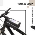 thumbnail image 3 of Bolsa para teléfono de bicicleta con marco frontal y cierre de velcro para ciclismo, almacenamiento seguro en su bicicleta, color negro, 3 of 8