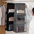 thumbnail image 7 of Bag Storage Bag Double-sided Transparent Visible 6/8 Pockets Great Load Bearing Handbag Purse Organizer Dust-Proof Wardrobe Closet Bag Hanging Holder, 7 of 7