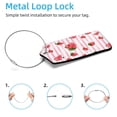 thumbnail image 2 of Square 2Pack PU Leather Strawberry Cruise Luggage Tag with Privacy Cover and Stainless Steel Ring - Suitable for Travel Handbags Backpacks Luggage Tags, 2 of 6