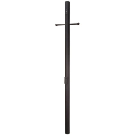Craftmade Fluted Direct Burial 84" Outdoor Light Post in Textured Matte Black