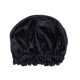 thumbnail image 1 of Sombrero doble de seda con capucha para dormir de raso gorro de dormir Capucha para la noche Sombrero de dormir (Negro), 1 of 6