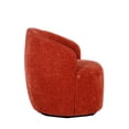 thumbnail image 3 of Swivel Barrel Chairs Accent Chair, 360° Swivel Single Armchair Round Lounge with Backrest for Living Room,Chenille Fabric (Orange), 3 of 9