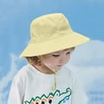 thumbnail image 4 of Gibobby Baby Sun Hat UPF 50+ Sun Protective Toddler Bucket Hat Cartoon Print Wide Brim Summer Outdoor Play Beach Hat for Boys Girls 12-18 Months 1T 2T 3T 4T 5T 6T(M,Yellow), 4 of 4