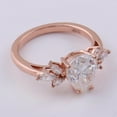 thumbnail image 4 of solitaire jewels 1.5CT Pear Moissanite 7 Stone Engagement Ring For Women, 14K Rose Gold, 4 of 8