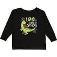 thumbnail image 3 of Inktastic 100 Days of School Cute Green Dinosaur Boys or Girls Long Sleeve Toddler T-Shirt, 3 of 5