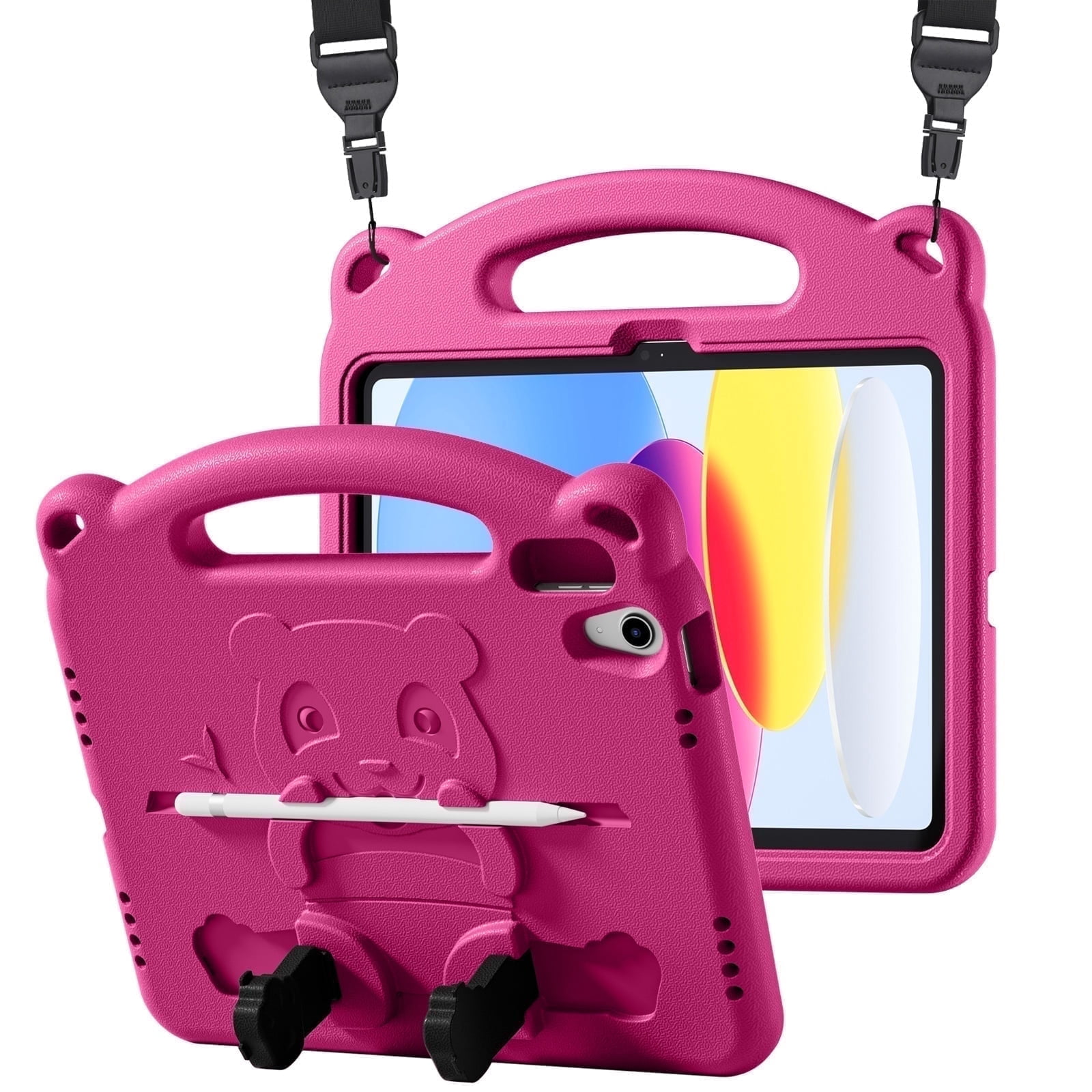 Ambison Kids Shockproof IPad Case For 11th Gen IPad (A16) 2025 – Pink, With Stand
