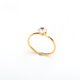 thumbnail image 3 of Anillo de acero con sonido de vibración y explosiones, el más vendido, clásico, de 6 garras, sencillo, para mujer, dorado, 3 of 6