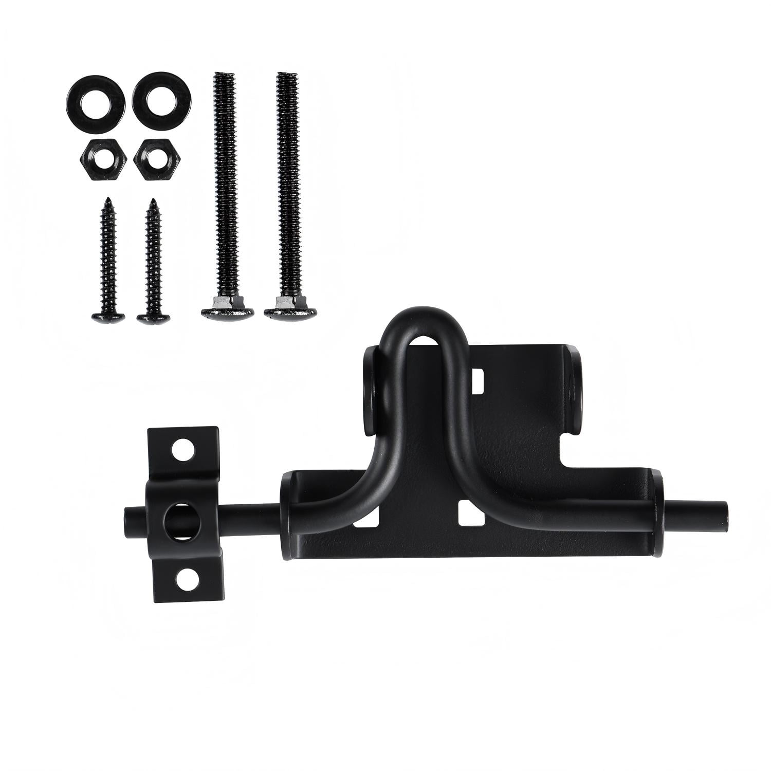 Hyper Tough 6-1/2 in Slide Action Barrel Bolt, Steel, Black