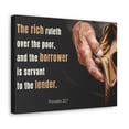thumbnail image 4 of Scripture Walls To The Lender Proverbs 22:7 Bible Verse Canvas Christian Wall Art Ready to Hang, 4 of 8