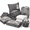 Grey, variant on Virtu College Dorm Room Essentials Complete Set, Twin XL Comforter Set, Dorm Bedding, Twin Xl Bed In a Bag Comforter Set with All Dorm Accessories and Bedding, Grey