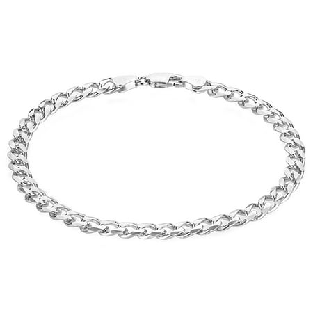 55mm 925 Sterling Silver Nickel Free Italian Cuban Curb Chain Bracelet 9 Inches Cleaning Cloth 55mm 925 Sterling Silver Nickel Free Italian Cuban Curb Chain Bracelet 9 Inches Cleaning Cloth