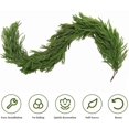 thumbnail image 3 of 2 Pcs 6 Ft Christmas Garland,Artificial Norfolk Pine Garlands,Real Touch Winter Pine Garland,Green Artificial Greenery Garland for Table,Mantle,Wall,Indoor,Outdoor Christmas Decorations（Green）, 3 of 9