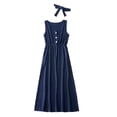 thumbnail image 1 of TZEWGL Comfort Sets For Mommy Sleeveless Romper Matching Maxi Dresses With Headband 2Pcs Set Wear For Girls size M, 1 of 3