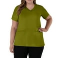 thumbnail image 5 of Scrub Tops Women Short Sleeve V-Neck Nurse Working Uniforms 2025 New Solid Color Medical Plus Size Scrub T Shirts, 5 of 5