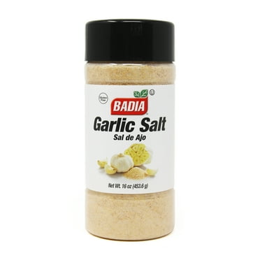 Badia Garlic Salt, Spices & Seasoning, 16 oz Bottle