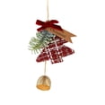 thumbnail image 7 of Christmas Tree Wind Chime with Golden Bells and Velvet Bows, 3.15 Inch Festive Hanging Decor for Tree, Door and Window Display with Gentle Sound, 7 of 7