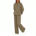 thumbnail image 7 of Hpapadks Womens Lounge Sets Matching Fall Long Sleeve Solid Crewneck Sweatshirt Pant 2 Piece Sweatsuits Tracksuits for Women Set, 7 of 7