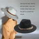 thumbnail image 2 of Sombrero Fedora Minnieouse Unisex Sattin Ala ancha Cálido Collar de oro Negro, 2 of 6