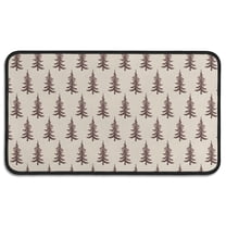 Brown Christmas Tree Pattern Door Rugs,Washable Non Slip Door Mats Indoor,Decorative Door Mats,Entry Mat Indoor for Entrance,Bedroom,Kitchen,Bathroom,30"x17"