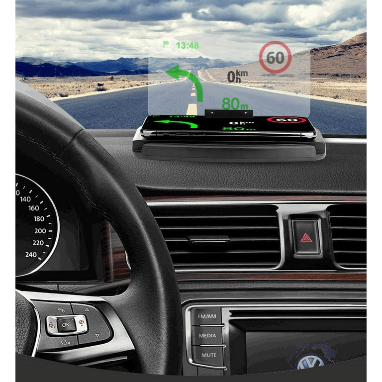 Toyella Creative HUD HD Car Phone Holder Wireless Charge Head Up Navigation  Projecto Without wireless charging 