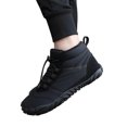 thumbnail image 2 of Xfvqtps Womens Sneakers Plush Fleece Line Lace Up High Top Non Slip Waterproof Climbing Oxford Cloth Shoes Fall Winter Snow Warmth Breathability Casual Cotton Couples Shoes Black, 2 of 9