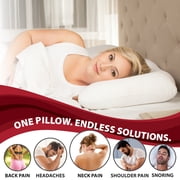 Core Products D-Core Cervical Neck Pillow - Extra Firm Orthopedic Support for Neck Discomfort, Back Sleepers, Dual Neck Rolls, Cervical Alignment, Full Size, Assembled in USA