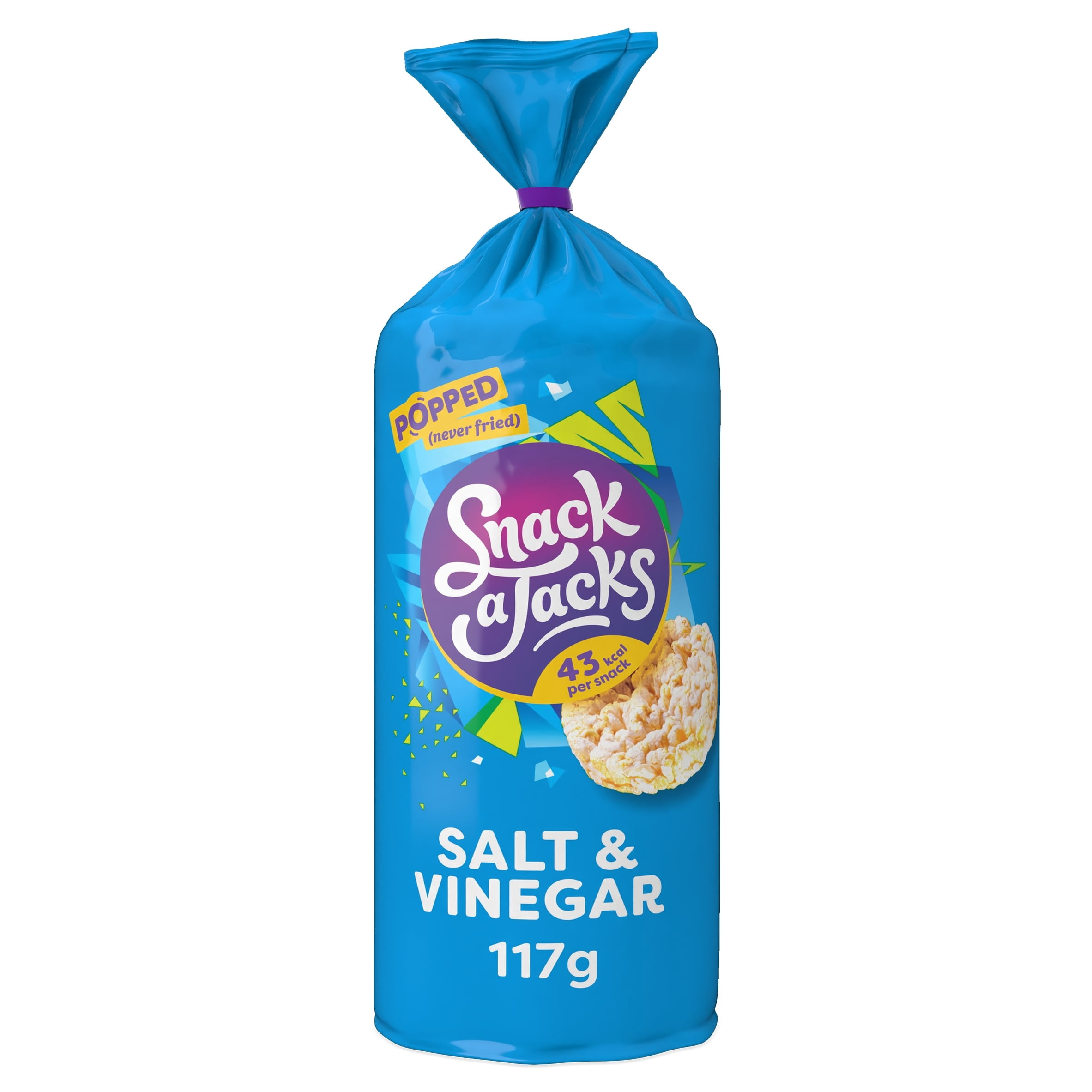 Snack A Jacks Salt & Vinegar Rice Cakes 117G, Imported from Britain
