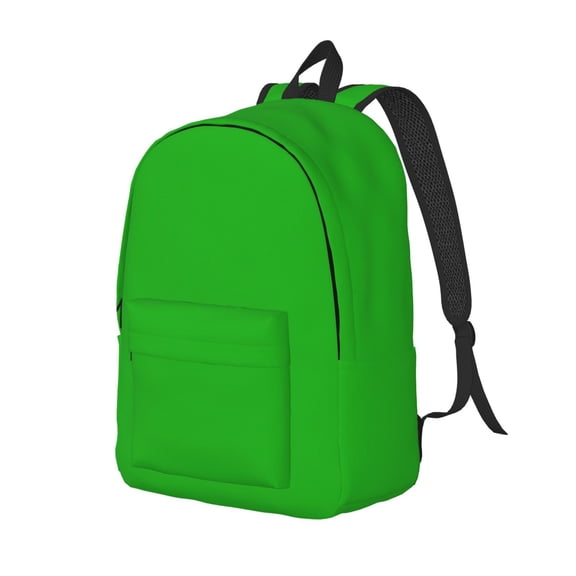 Ratiio Green Print Canvas Backpack for Women & Men Retro Aesthetic Rucksack Basic Backpack for High School/College Students Travel Laptop Bag