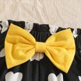 thumbnail image 6 of kaprioy Toddler Baby Girls Summer Outfits 0 3 6 9 12 18 Months Letter Print mommy's little girl Ruffle Romper + Heart Bowknot Short + Headband Set Girl Clothes, 6 of 8