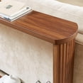 thumbnail image 5 of 70.1" Ripple-Textured Narrow Console Table - Modern Entryway Storage Sofa Back Table with Waterproof Finish, 8.7" Wide (Walnut), 5 of 8