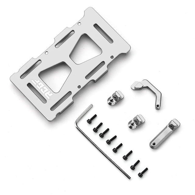 tamizeot RCGOFOLLOW Battery Mount Plate RC Car Part Hard To Deform Rc Battery Mount Plate For 1/24 SCX24 Crawler RC Upgrade Part Silver