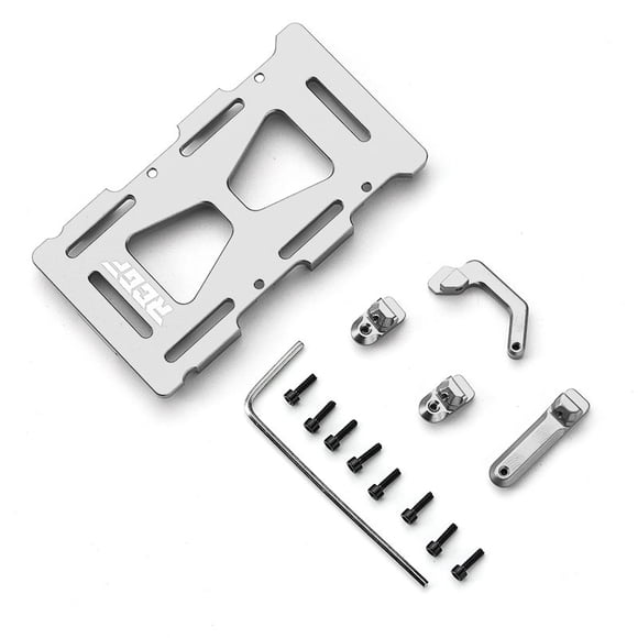 tamizeot RCGOFOLLOW Battery Mount Plate RC Car Part Hard To Deform Rc Battery Mount Plate For 1/24 SCX24 Crawler RC Upgrade Part Silver
