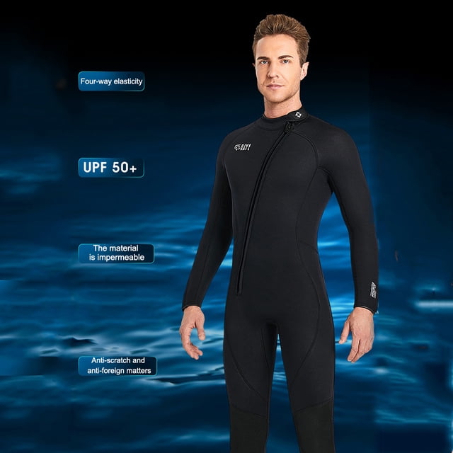 Traje de Neopreno Trajes de neopreno Traje de buceo cálido de una pieza Accesorios para exteriores (Hombres L) Kuymtek Hombre negro T L para Unisex
