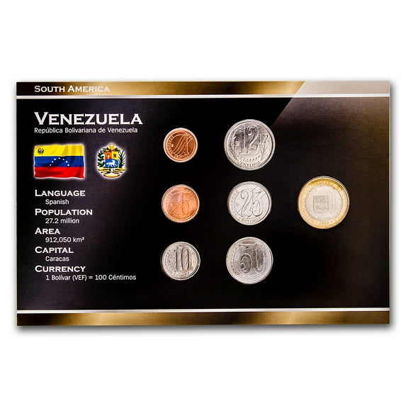 2007 Venezuela 1 Centimos - 1 Bolivar 7-Coin Set BU