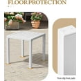 thumbnail image 5 of Aluminum Outdoor Side Table, Pool Lounge Chair Side Table, Weather Resistant Small Square Coffee End Table for Patio, Yard, Garden, Porch, Deck, Indoor, Outdoor (White), 5 of 8