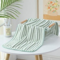 Velvet Bath Towel for Adults - 29.5x13.4 Inch Super Absorbent & Quick-Dry, Ultra Soft Polyester Fleece for Hair/Beach/Gym (Machine Washable) Green