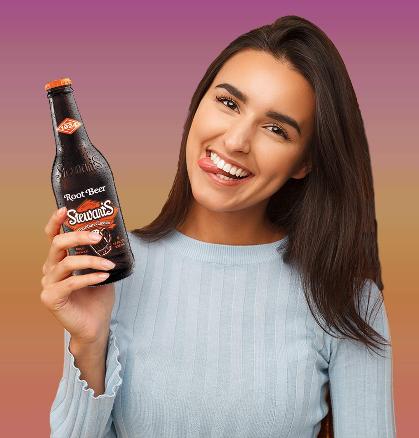 Stewarts Original Root Beer Soda 12 Oz Glass Bottle (Pack of 6, Total of 72 Oz)