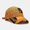 thumbnail image 1 of Gorra de béisbol con patrón de periódico retro de estilo universitario de primavera y verano, moda coreana para hombres, todo ZefeiWu 8390605326707, 1 of 1