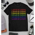 thumbnail image 3 of S4E Men's Love is Love Rainbow Gay Pride T-Shirt XXXXX-Large Black, 3 of 4