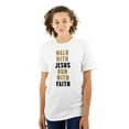 thumbnail image 3 of Walk With Jesus Christ Run Religious Men's Graphic T Shirt Tees Brisco Brands S, 3 of 6