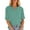 Green, variant on Tunic Womens Tops Summer Button up Elbow Length Yellow T Shirts Henley Loose Summer Blouses for Women Dressy Casual