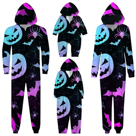 

XUNHAO Matching Halloween Family Outfit Pajamas Pumpkin Halloween Print Baby Homewear Set Toddler And Kids Sleepwear for Holiday Festive Season Outdoor Photography Set