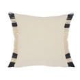 thumbnail image 6 of Laddha Home Designs Striped Loomed Square Cotton Throw Pillow Cover - 20" - Blue and White, 6 of 8