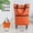 Foldable Wheeled Shopping Bag - Orange, variant on Foldable Shopping Bag with Wheels, 2 in 1 Reusable Grocery Cart Bag, Waterproof Oxford Cloth Rolling Tote, Large Capacity Collapsible Shopping Caddy for Groceries Travel Laundry