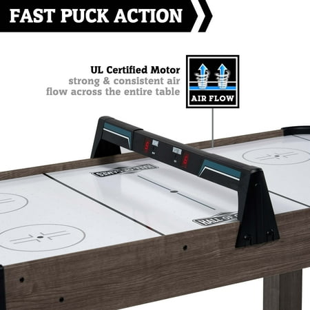 Hall of Games - 4' Charleston Air Powered Hockey Table With Pusher and Puck Set