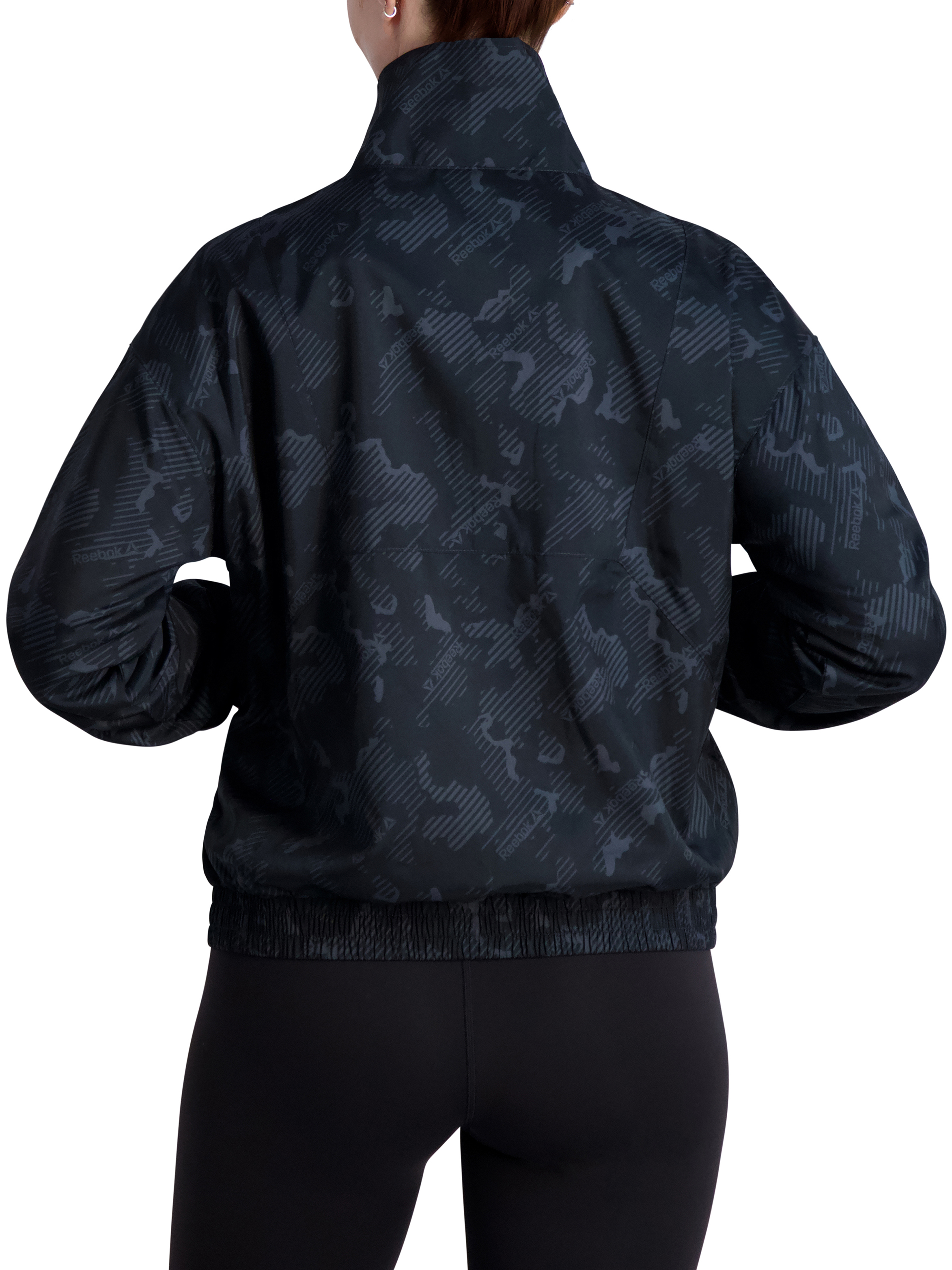 Reebok Women's Mesh Lined Printed Focus Track Jacket with Front Pockets and Front Flap - image 2 of 4