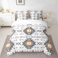 thumbnail image 2 of Feelyou Hippie Abstract Aztec Twin Bedding Sets 7-Piece, White Green Abstract Bedding Comforter Set, Teens Adult Women Men Reversible Sheet Sets, Super Cozy Room Decor, 2 of 8